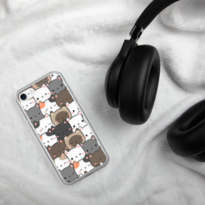 Cute Cats Closeup Clear Case for iPhone®