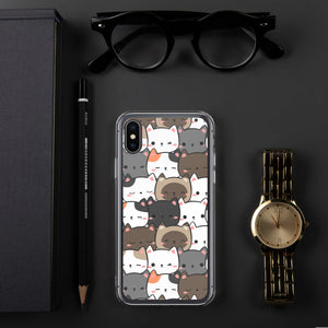 Cute Cats Closeup Clear Case for iPhone®