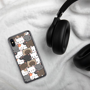 Cute Cats Closeup Clear Case for iPhone®