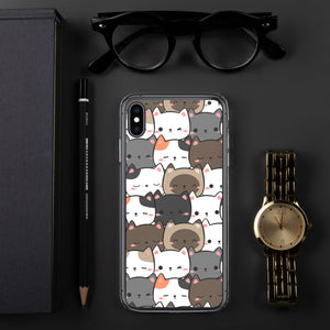 Cute Cats Closeup Clear Case for iPhone®