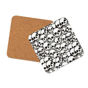 🎃🖤 Covered in Skulls Halloween Cork-Back Coaster: Protect, Decorate, and Embrace Spooky Vibes! 🖤🎃🎃🖤 Covered in Skulls Halloween Cork-Back Coaster: Protect, Decorate, and Embrace Spooky Vibes! 🖤🎃