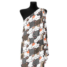 Load image into Gallery viewer, Cute Cats Closeup Recycled polyester fabric
