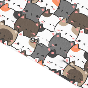 Cute Cats Closeup Recycled polyester fabric