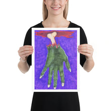 Load image into Gallery viewer, Zombie Hand with Bone Halloween Art Print Poster
