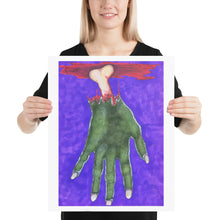 Load image into Gallery viewer, Zombie Hand with Bone Halloween Art Print Poster
