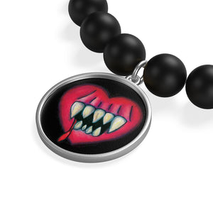 I'll Eat Your Heart Out Matte Onyx Bracelet