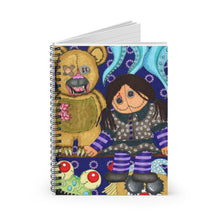 Load image into Gallery viewer, Scary Toys Artwork Spiral Notebook - Ruled Line
