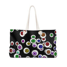 Load image into Gallery viewer, Goth Accessory Eyeballs Everywhere Halloween Weekender Bag
