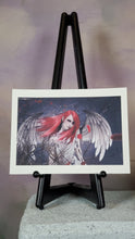 Load image into Gallery viewer, Red Angel Gothic Art Print Signed by Artist 9x12
