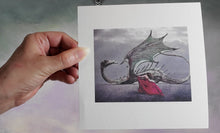 Load image into Gallery viewer, Dances With Dragons 6x6 signed Fantasy art print
