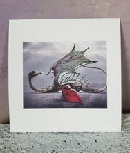 Load image into Gallery viewer, Dances With Dragons 6x6 signed Fantasy art print
