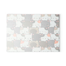 Load image into Gallery viewer, Cute Cats Closeup Glass Cutting Board: Infuse Your Kitchen with Feline Flair! 🐾🍽️
