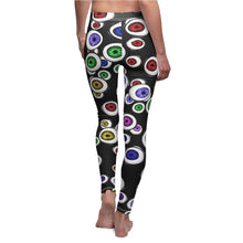 Load image into Gallery viewer, Eyeballs Everywhere Goth Fashion Women&#39;s  Halloween Leggings back
