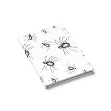 Load image into Gallery viewer, Halloween Journal Black and white spider web Design  - Ruled Line
