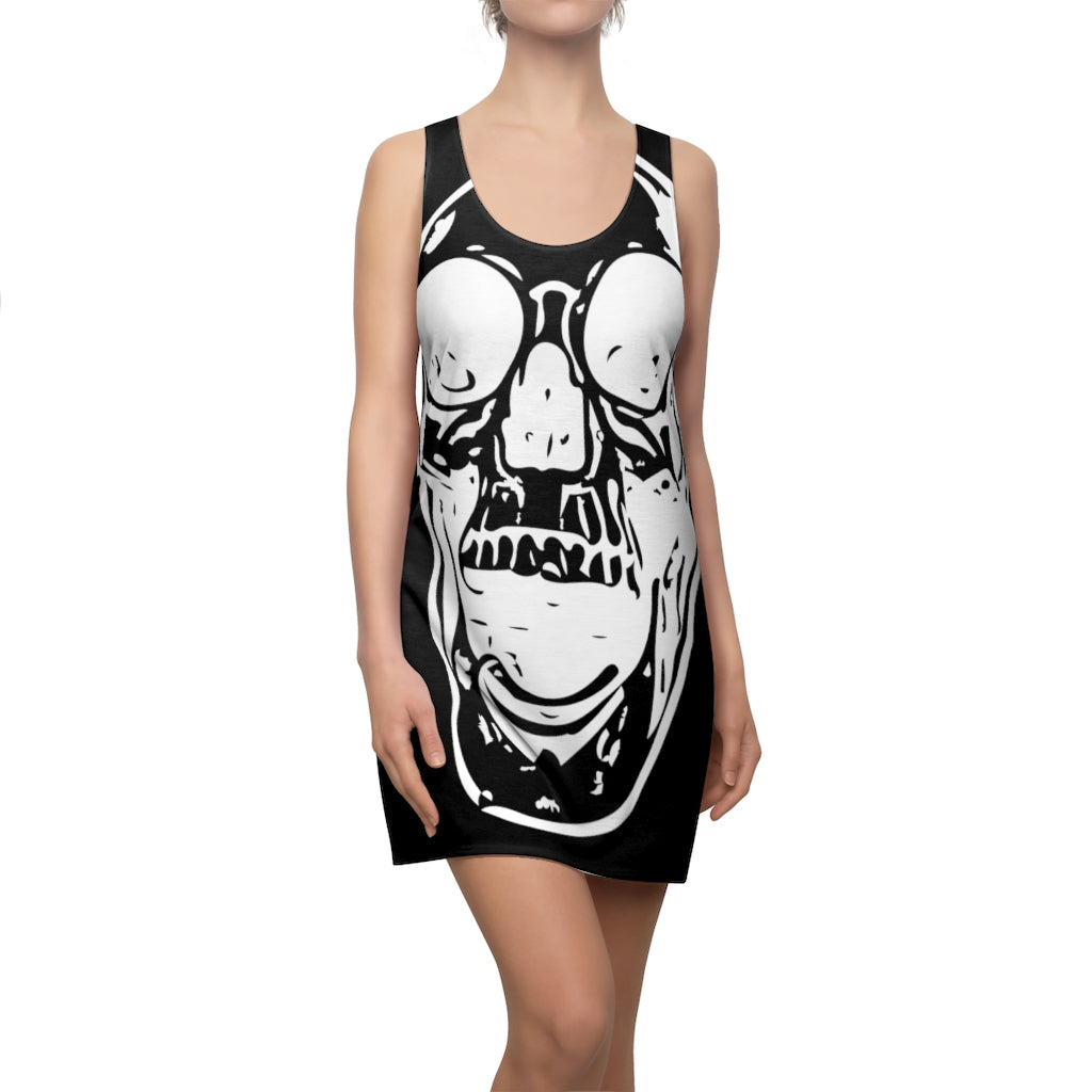 Goth Black Skull Women's  Racer back Dress