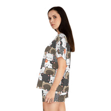 Load image into Gallery viewer, Cute Cats Closeup Women&#39;s Short Pajama Set (AOP)
