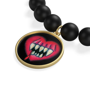 I'll Eat Your Heart Out Matte Onyx Bracelet