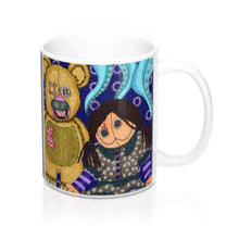 Load image into Gallery viewer, Halloween Coffee Mug Scary Toys by artist Roxanne Crouse
