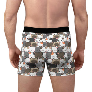 Cute Cats Closeup Men's Boxer Briefs (AOP)