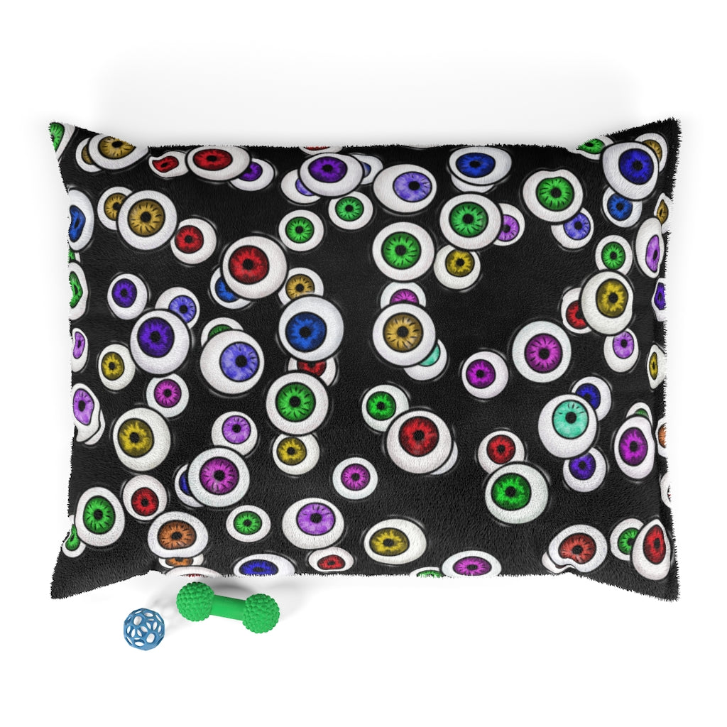 Eyeballs Everywhere Goth Home Decor Pet Bed