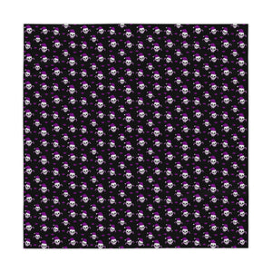 Christmas Skulls and Candy Canes black and purple Tablecloth