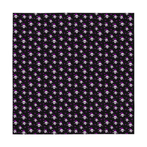 Christmas Skulls and Candy Canes black and purple Tablecloth