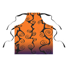 Load image into Gallery viewer, Halloween Orange and Black Swirls Cooking Apron
