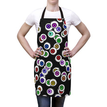 Load image into Gallery viewer, Black Apron with Eyeballs Everywhere For Cooking or Art
