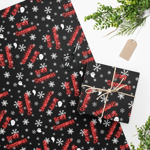 Scary Creepmas Christmas Wrapping Paper for People Who Love Halloween