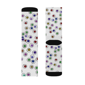Halloween Eyeballs Everywhere Goth Socks