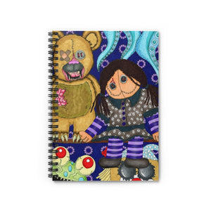 Scary Toys Artwork Spiral Notebook - Ruled Line