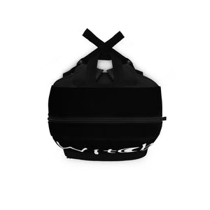 The word Witch in white letters on a black Backpack (Made in USA)