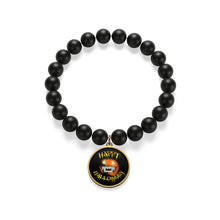 Load image into Gallery viewer, Happy Halloween Scary Pumpkin Matte Onyx Bracelet
