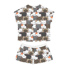 Load image into Gallery viewer, Cute Cats Closeup Women&#39;s Short Pajama Set (AOP)
