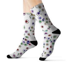 Load image into Gallery viewer, Halloween Eyeballs Everywhere Goth Socks
