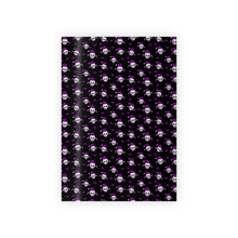 Load image into Gallery viewer, Christmas Skulls and Candy Canes black and purple Gift Wrapping Paper Rolls, 1pc
