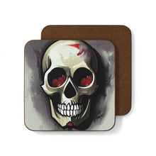 Load image into Gallery viewer, Skull with Red Eyes Hardboard Back Coaster for coffee mugs and glasses
