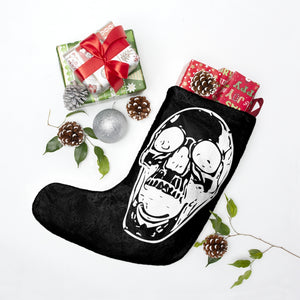 Black Goth Mom and Skull Halloween For Christmas Stockings
