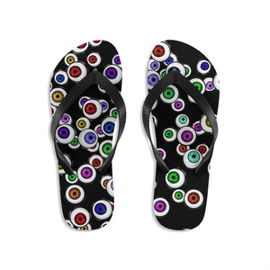 Goth Shoes Eyeballs Everywhere Halloween Unisex Flip-Flops