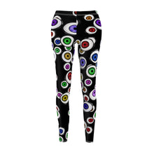 Load image into Gallery viewer, Eyeballs Everywhere Goth Fashion Women&#39;s  Halloween Leggings
