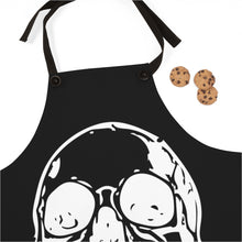 Load image into Gallery viewer, Black with white Skull Cooking or artist Apron
