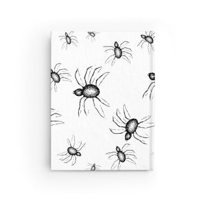 Halloween Journal Black and white spider web Design  - Ruled Line