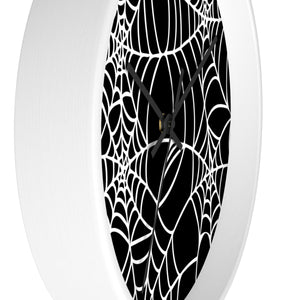 Halloween Decoration Black and white  spider web Wall clock