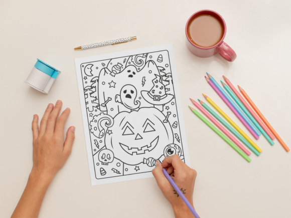 Free Spooky Halloween Printable Coloring page PDF