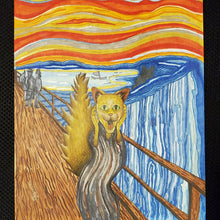Load image into Gallery viewer, The Hiss Parody of The Scream Printable Adult Coloring Page
