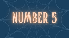 Load image into Gallery viewer, Stock Video Instant Download of 5 Separate Files Spooky Countdown Numbers 1 to 5 1080p
