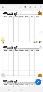 Halloween 365 Printable Blank Calendar
