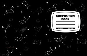 Galaxy Constellations Composition Book Soft Cover: Night Sky Notebook, 200 page sides Wide ruled Back to School Journal