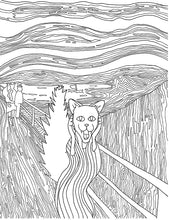 Load image into Gallery viewer, The Hiss Parody of The Scream Printable Adult Coloring Page
