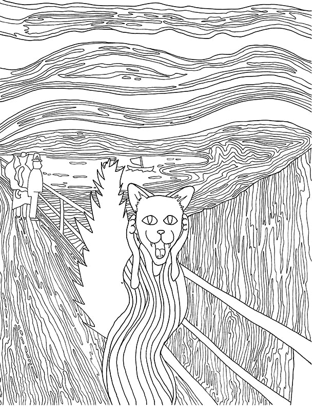 The Hiss Parody of The Scream Printable Adult Coloring Page